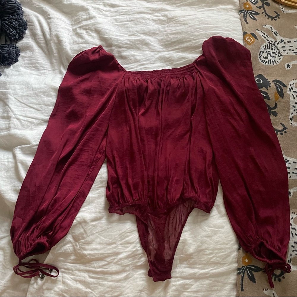 Free People Satin Bodysuit